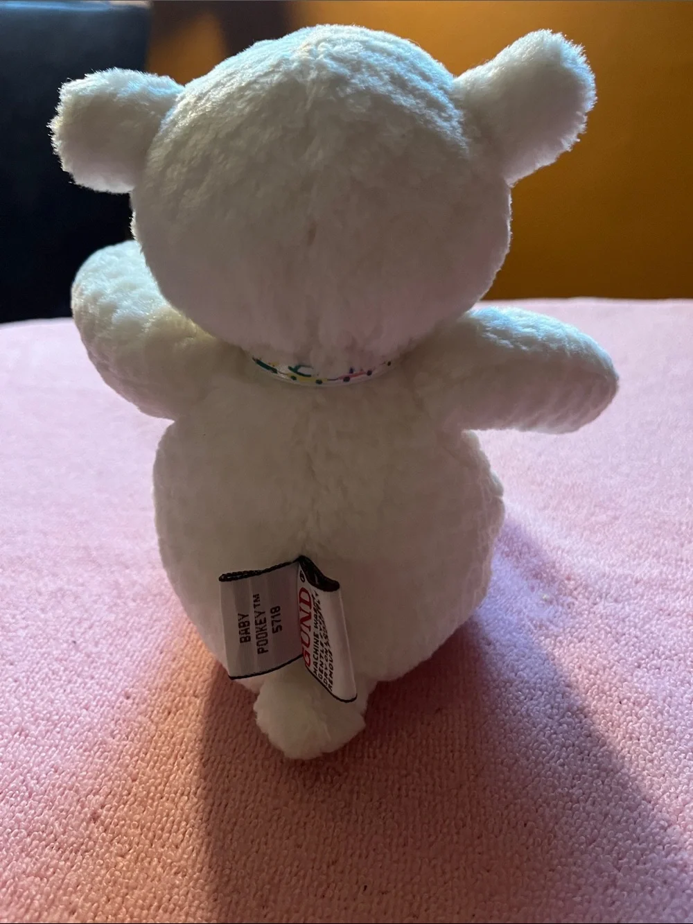 Plush White Teddy Bear with Ribbon - Soft Kids Toy by GUND